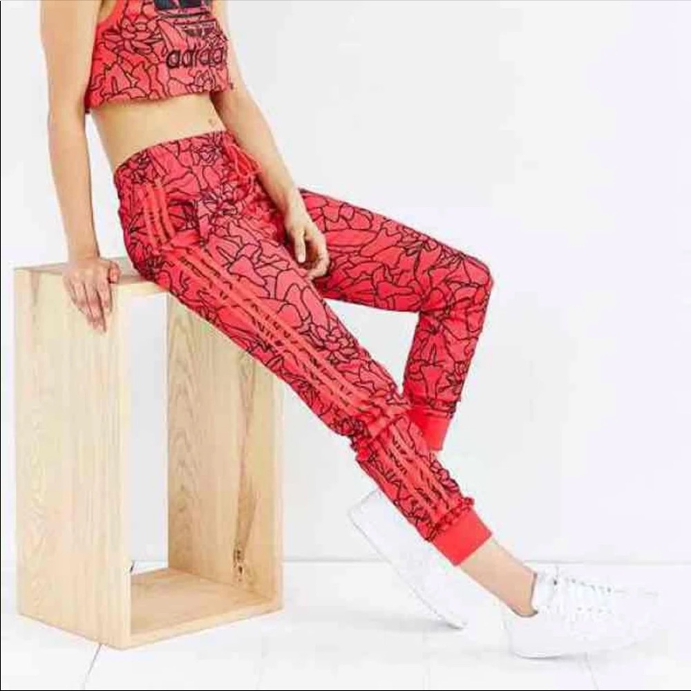 Adidas floral joggers